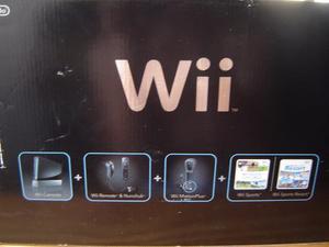Nintendo Wii Con Caja Completo Con 3 Juegos Y 2 Mandos