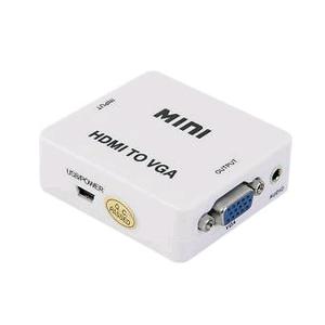 Conversor HDMI a VGA con Audio activo - Para PS4, notebook,