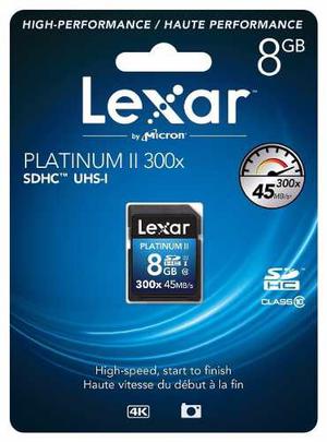 Memoria Lexar 8 Gb Platinum 300x Maxima Velicidad Clase 10