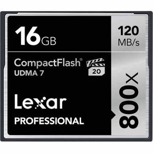 Memoria Lexar Profesional 16gb 800x 120mbps 4k Compact Flash