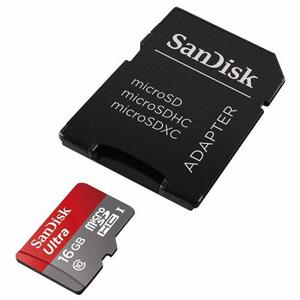 Memoria Micro Sd 16gb Sandisk Ultra Clase 10 Alclick