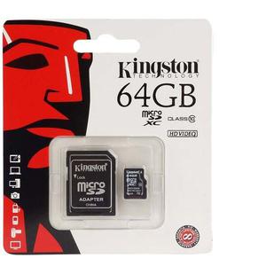 Memoria Micro Sd Kingston 64gb Clase 10 + Adaptador Envios