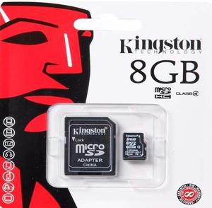 Memoria Micro Sd Kingston Clase 4 De 8gb Al Mejor Precio!!!