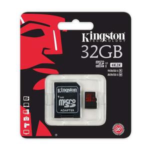 Memoria Microsd Kingston 32gb 600x Uhs-i U3 90r/80w 4k