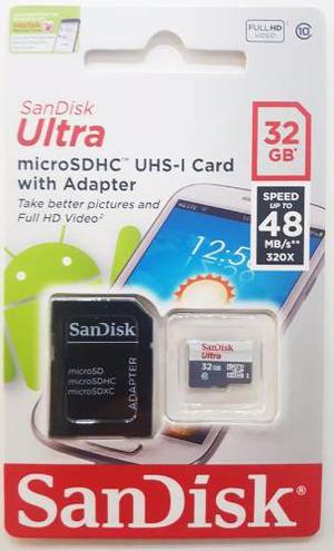 Memoria Sandisk Micro Sd Microsd 32gb Ultra 48 Mb/s Clase 10