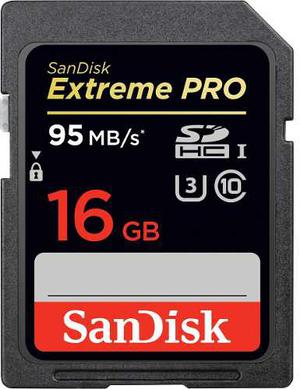 Memoria Sd 16gb Sdhc Clase 10 Sandisk Extreme Pro 95mb/s 4k