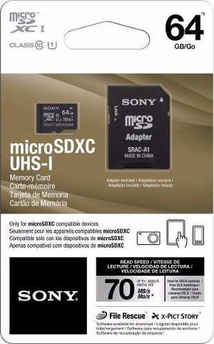 Memoria Sony Sdxc 64gb 70mb Blister Sellado - Local