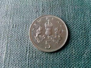 Moneda 5 Peniques () Reino Unido