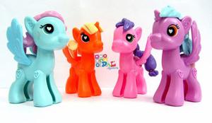 Muñecos Figuras My Little Pony X4 Ideales Adorno Torta