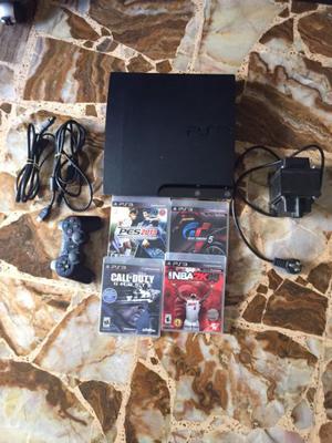 Play Station 3 Slim 160gb con 4 juegos