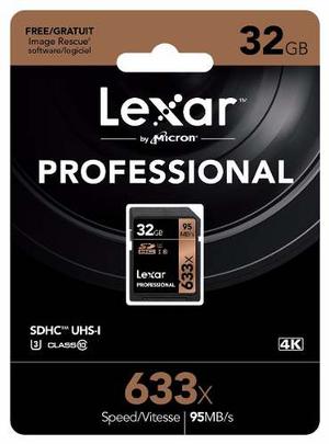 Tarjeta Lexar Professional 633x Sd 32gb Clase )
