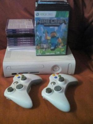 Consola Xbox 360 Con Dos Mandos Y Muchos Juegos