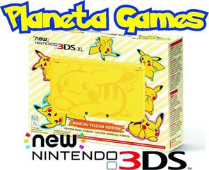 New Nintendo 3ds XL Edicion Limitda Pikachu Yellow Nuevas