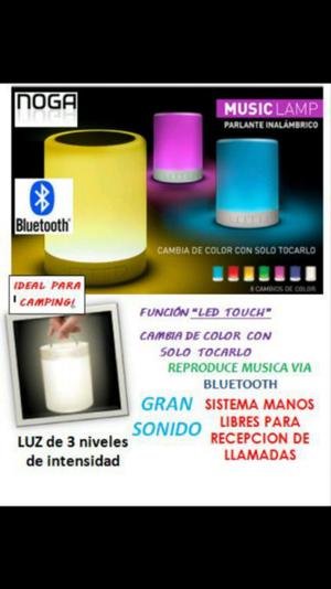 PARLANTE INALAMBRICO BLUETOOTH NOGA MUSICLAMP, NVO!