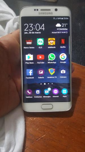 Galaxy s6 edge blanco libre impecable