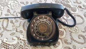 Teléfono antiguo Entel negro