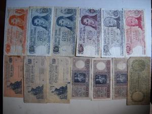 Billetes argentinos antíguos.