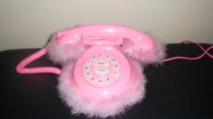 TELEFONO rosado alambrico