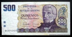 billete 500 pesos argentinos