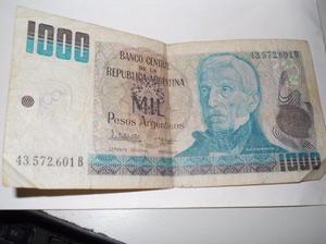 billete de  pesos argentinos