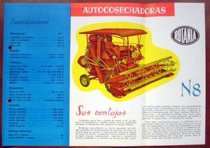 folleto original empresa cosechadoras varios modelos segun
