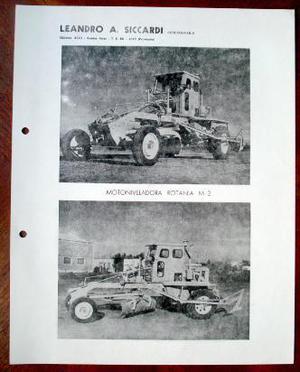 rotania & cia folleto original de la empresa motoniveladoras