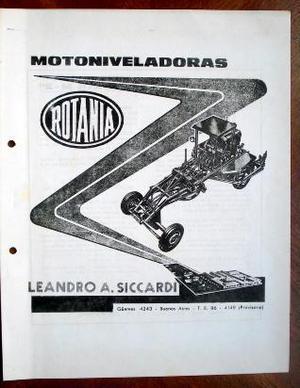 rotania & cia folleto original empresa motoniveladoras