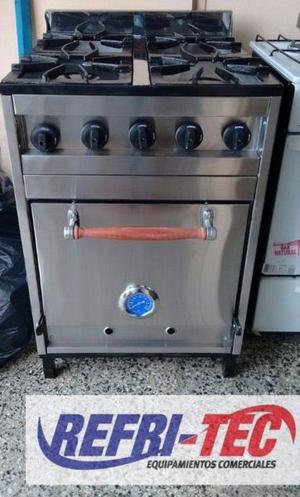 Cocina Industrial 57 Cm Horno Pizzero Ac. Inox