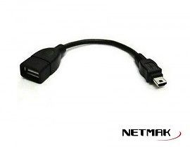 Adaptador OTG NETMAK USB(h) a MiniUSB 5pin(m) NM-C75