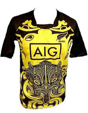 All Black Camiseta Maori Amarilla