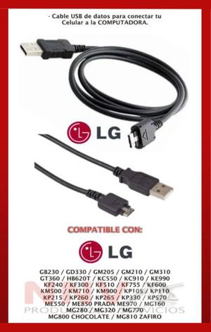 Cable De Datos Original USB Lg Kp 570