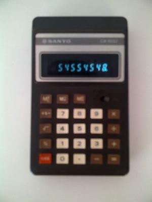 Calculadora Sanyo 8 Dígitos Visor Luminoso Vintage