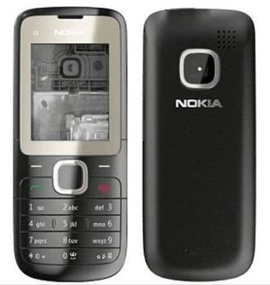 Carcasa Nokia C2-00 C/tapa De Bateria+teclado+lente Acrilico