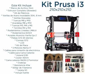 IMPRESORA 3D PRUSA I3 - KIT PREENSAMBLADO - NUEVA EN CAJA!