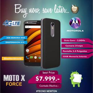 Moto X Force 32gb - 3gb Ram - 4G LTE- 21mpx - ShatterShield