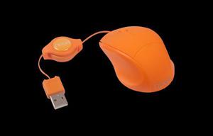 Mouse Mini Retractil Azul-naranja Noganet 418