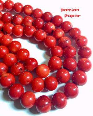 Perlas Naturales Coral Rojo 10mm