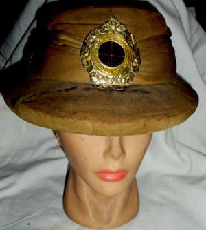 antiguo sombrero caza importado-CORCHO