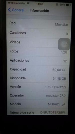 Iphone 5 64gb space gray en caja libre de fabrica