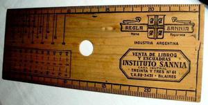 antigua regla costura instituto sannia madera