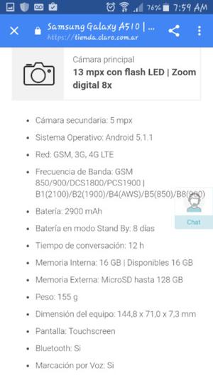 Vendo samsung A5