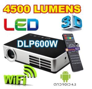 proyector mini led dlp600w lum 4k 3d wifi android usb