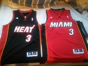 Camiseta roja Miami Heat Casi Nueva Talle M Wade