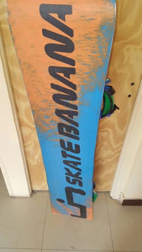 Snowboard Skate Banana Con Fijaciones