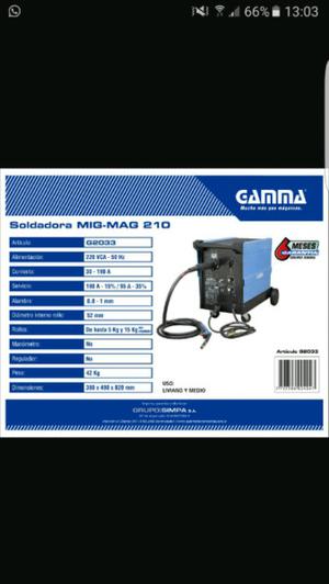 soldadora gamma mig mag 210 nueva en caja