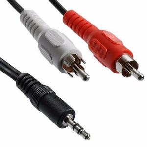 Cable audio 3.5mm Stereo a 2 RCA 1.8m - Alonso Informatica