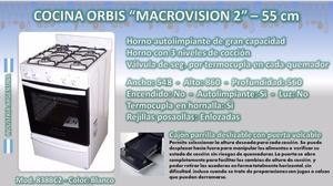 Cocina Orbis 55cm Envios Caba/gba Autolimpiante Multigas