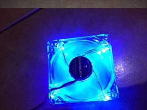 Cooler luminoso led azules 80 mm. conexion molex