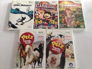 Lote 5 Juegos Wii Originales