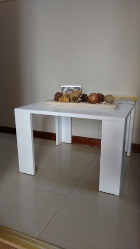 Mesa Ratona Laqueada Blanca Cuadrada Oferta!!!!